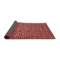 Ahgly Company Indoor Square Abstract Red Modern Area Rugs, 6 'квадрат
